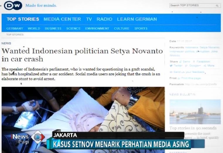 Kasus Korupsi Setya Novanto Sita Perhatian Media Asing